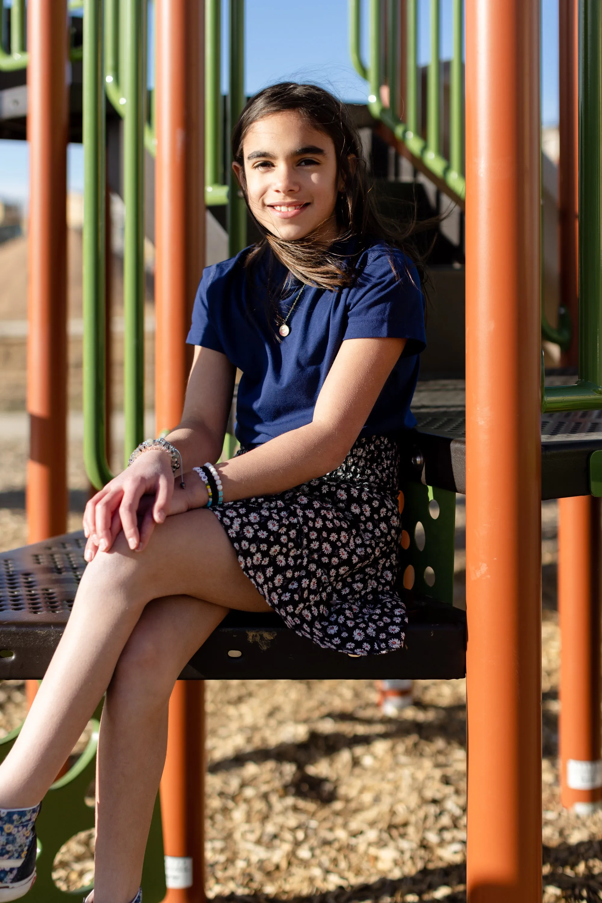 No Limbits Adaptive Girl's Navy Sensory Tee