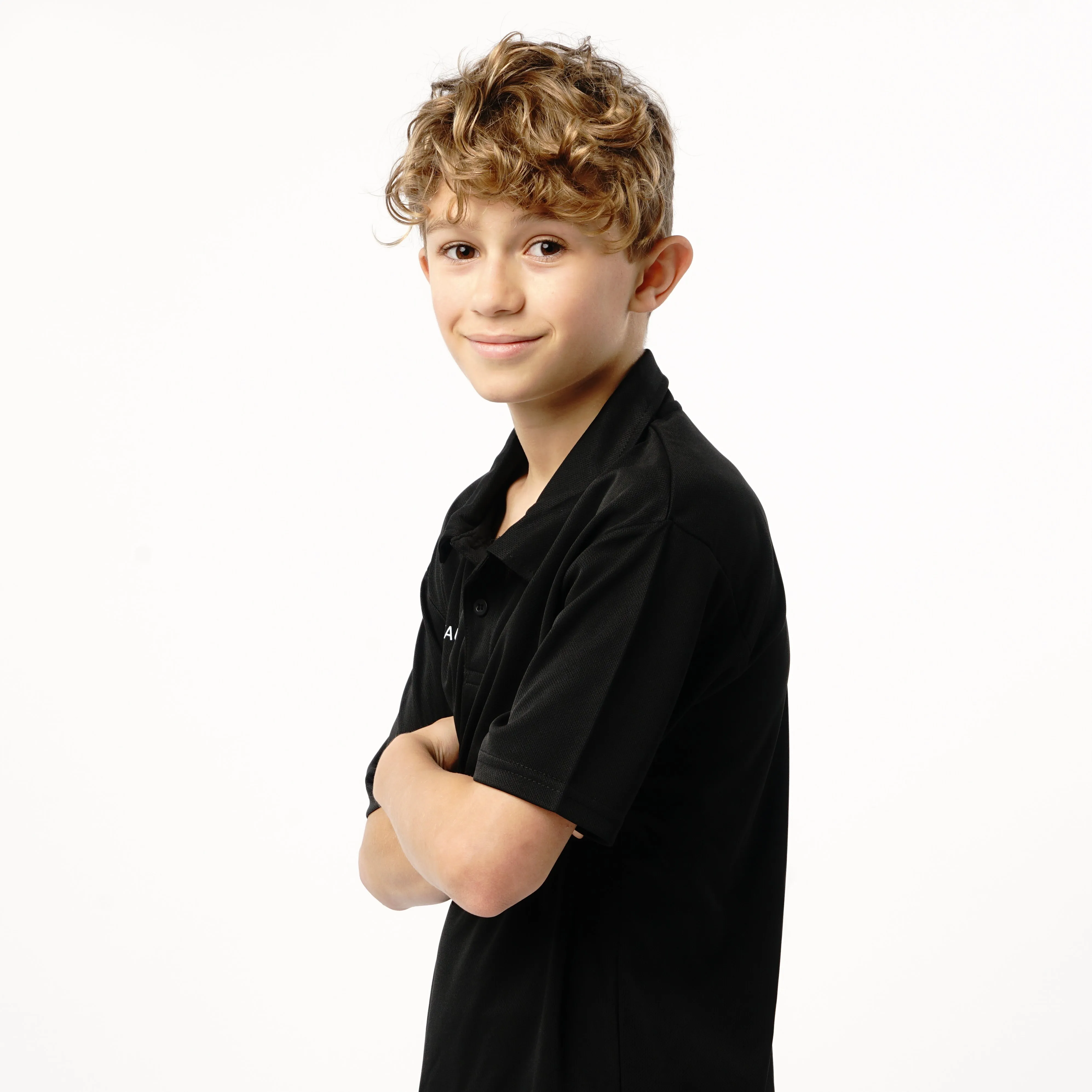 Omnitau Kid's Team Sports Breathable Technical Polo - Black