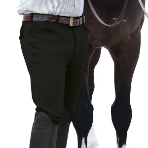 Ovation Men's EuroWeave Front Zip 4-Pocket Knee Patch Breeches