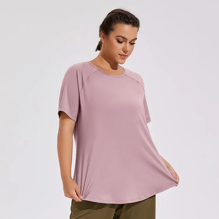 Oversized Breathable Short Sleeve Yoga Top