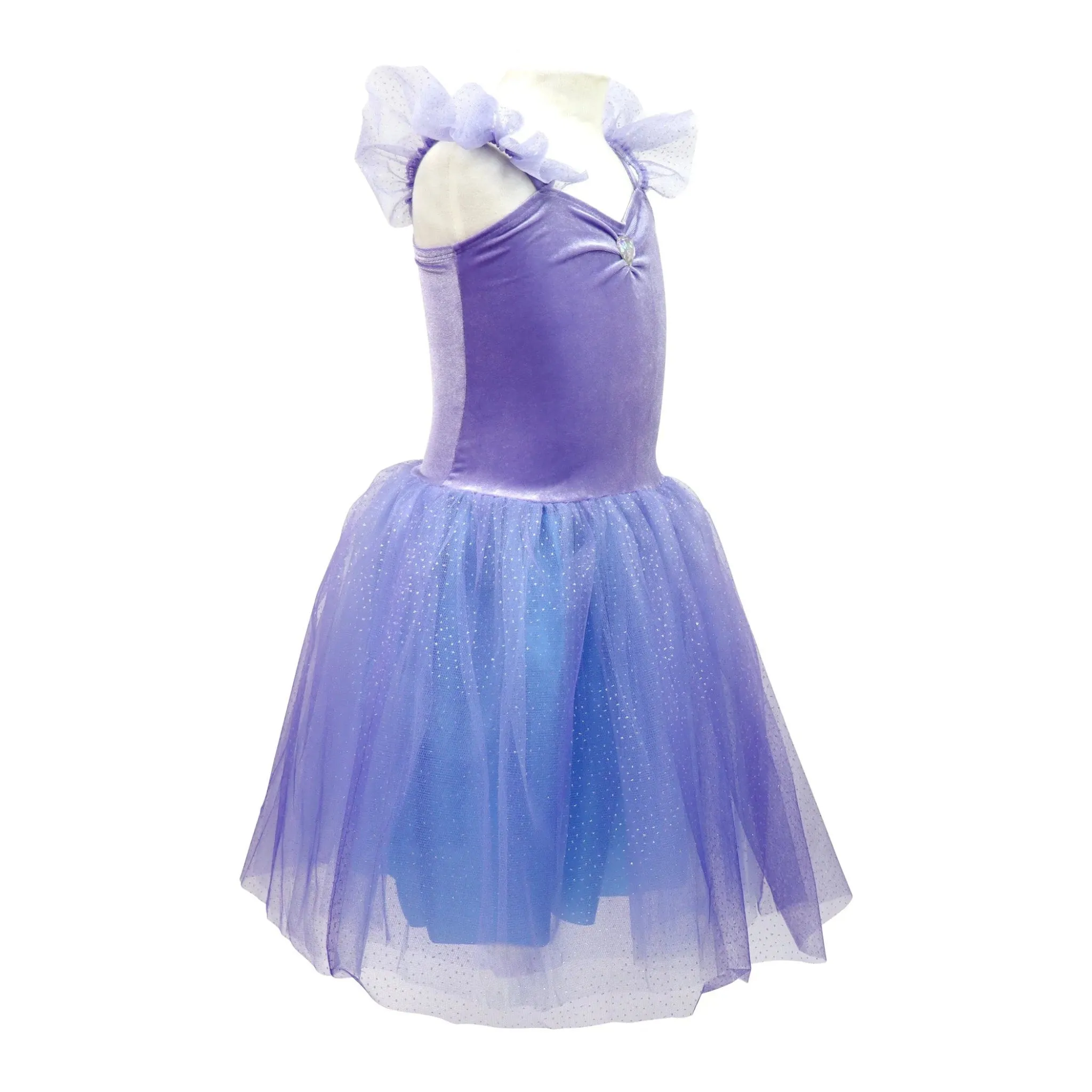 Pink Poppy Princess Violet Velvet Dress With Tulle - Size 5/6