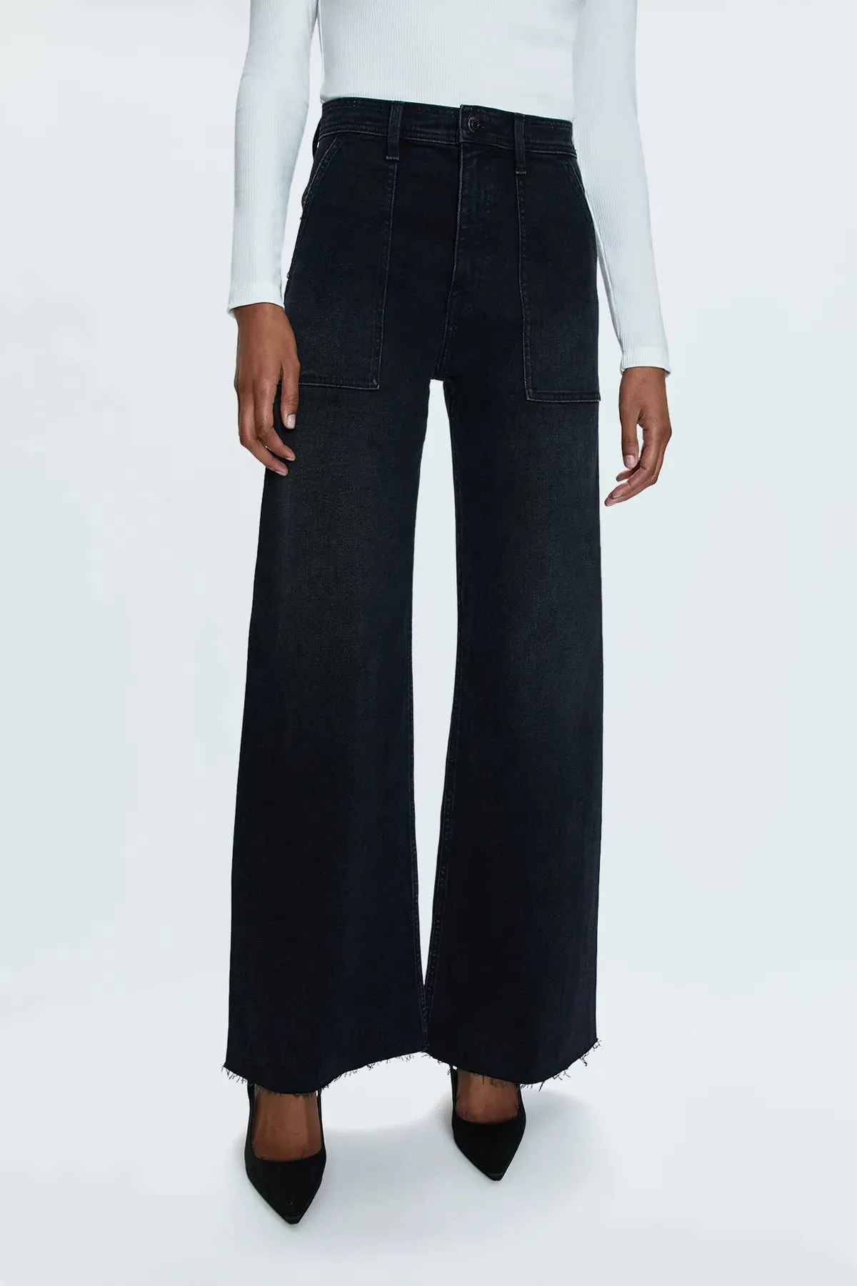 PIS Penny Utility High Rise Wide Leg Jeans