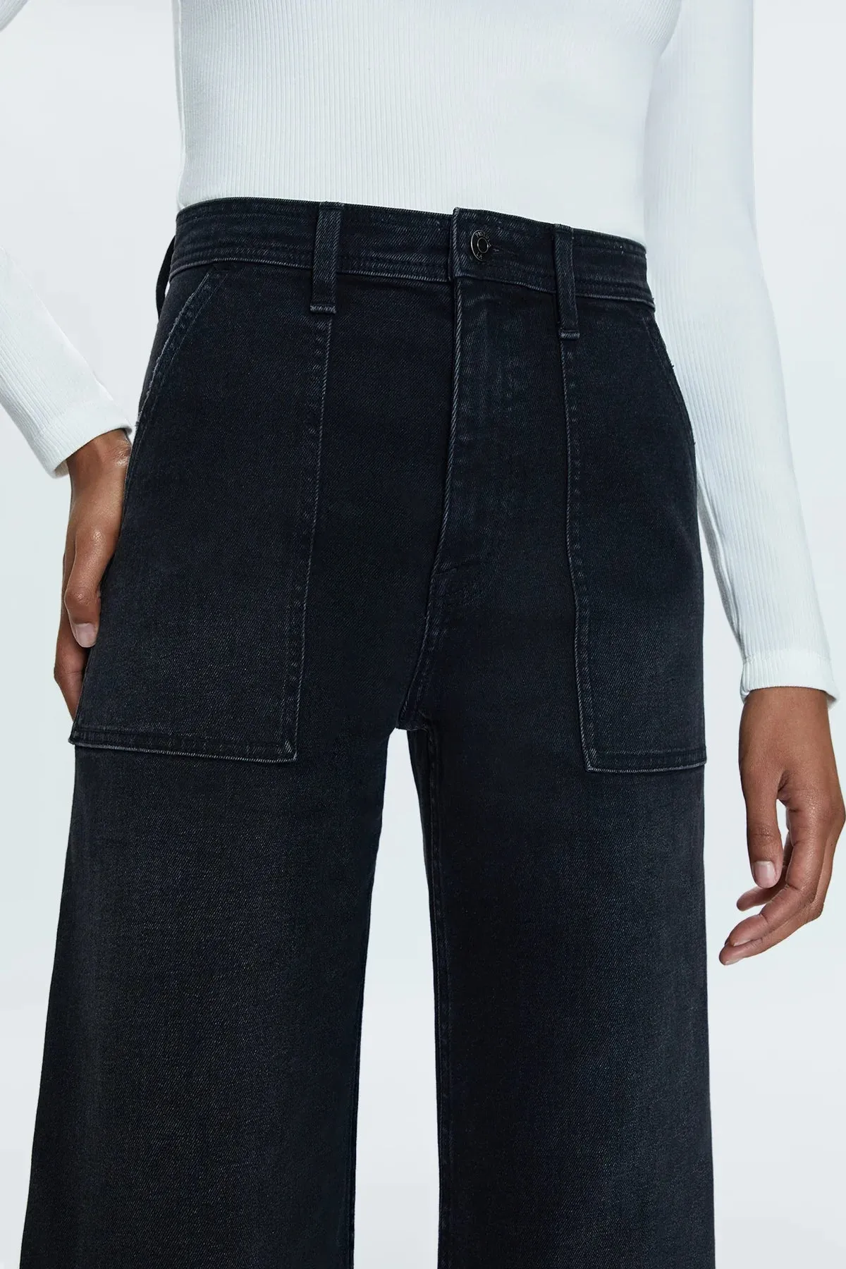 PIS Penny Utility High Rise Wide Leg Jeans