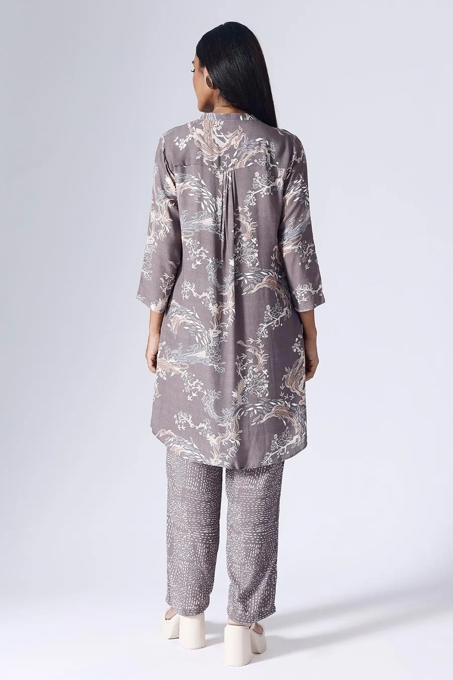 Plum Lotus Tunic & Pant Set