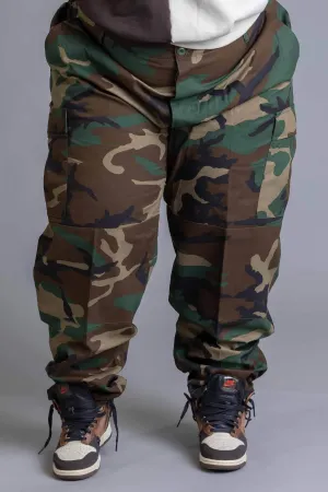 PLUS CNT COMBAT PANT -WOODLAND CAMO