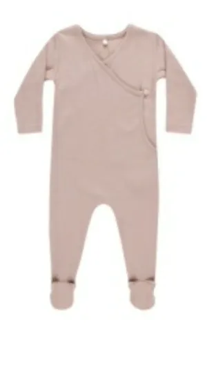 POINTELLE WRAP FOOTIE || MAUVE