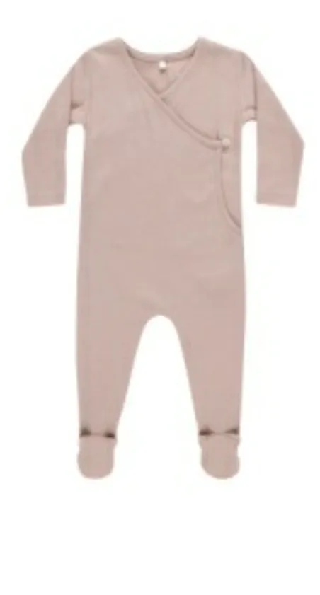 POINTELLE WRAP FOOTIE || MAUVE