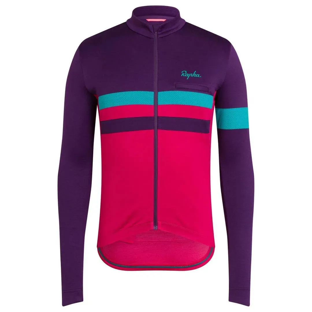 RAPHA Brevet Long Sleeve Jersey - Dark Purple