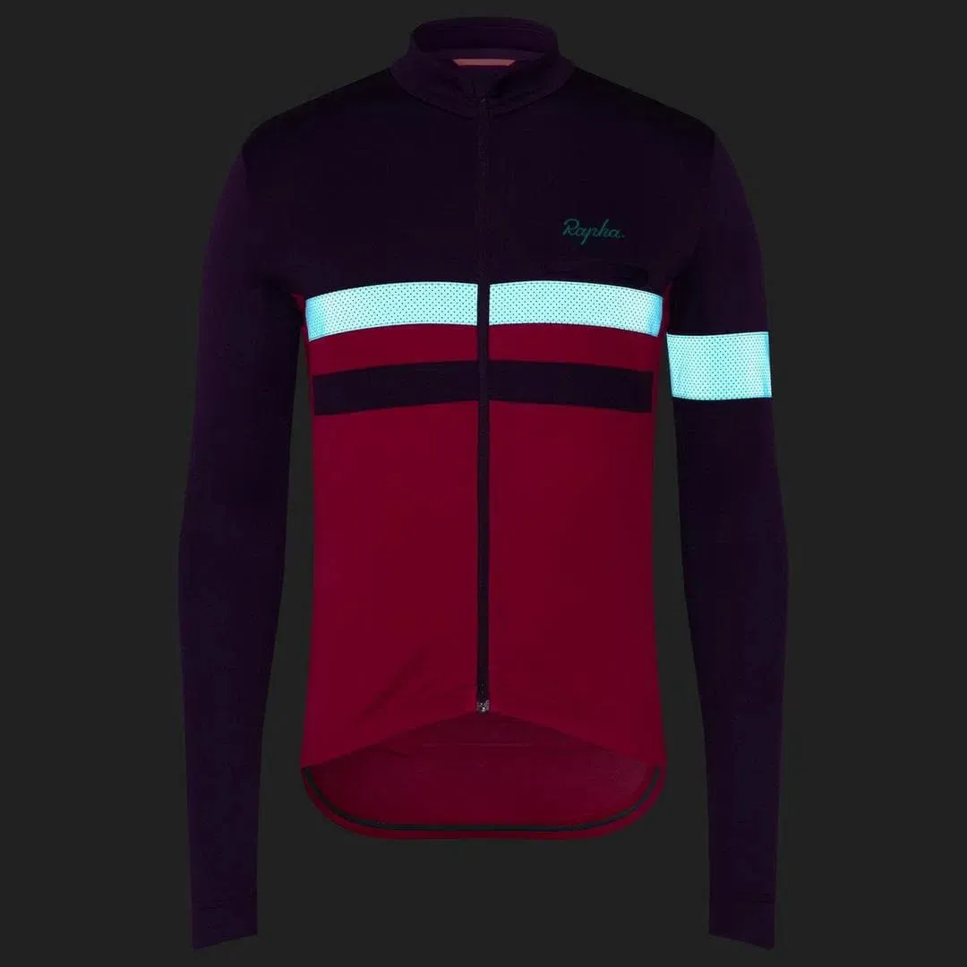 RAPHA Brevet Long Sleeve Jersey - Dark Purple