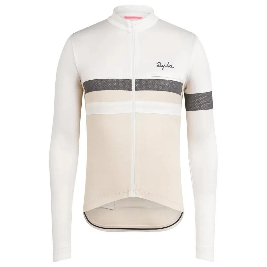 RAPHA Brevet Long Sleeve Jersey - WHT White