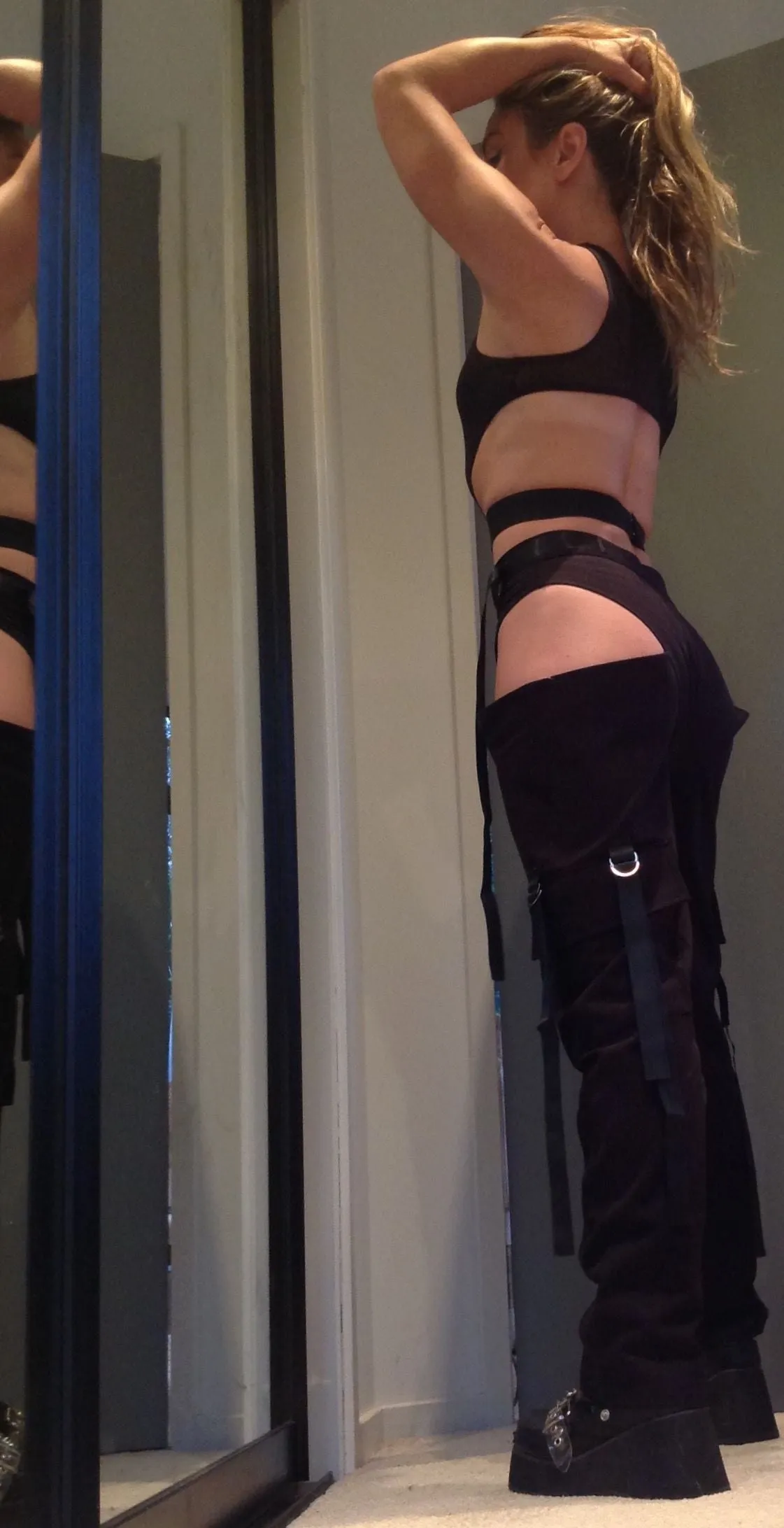 Rave Cargo Pants With Cut Out Detailing