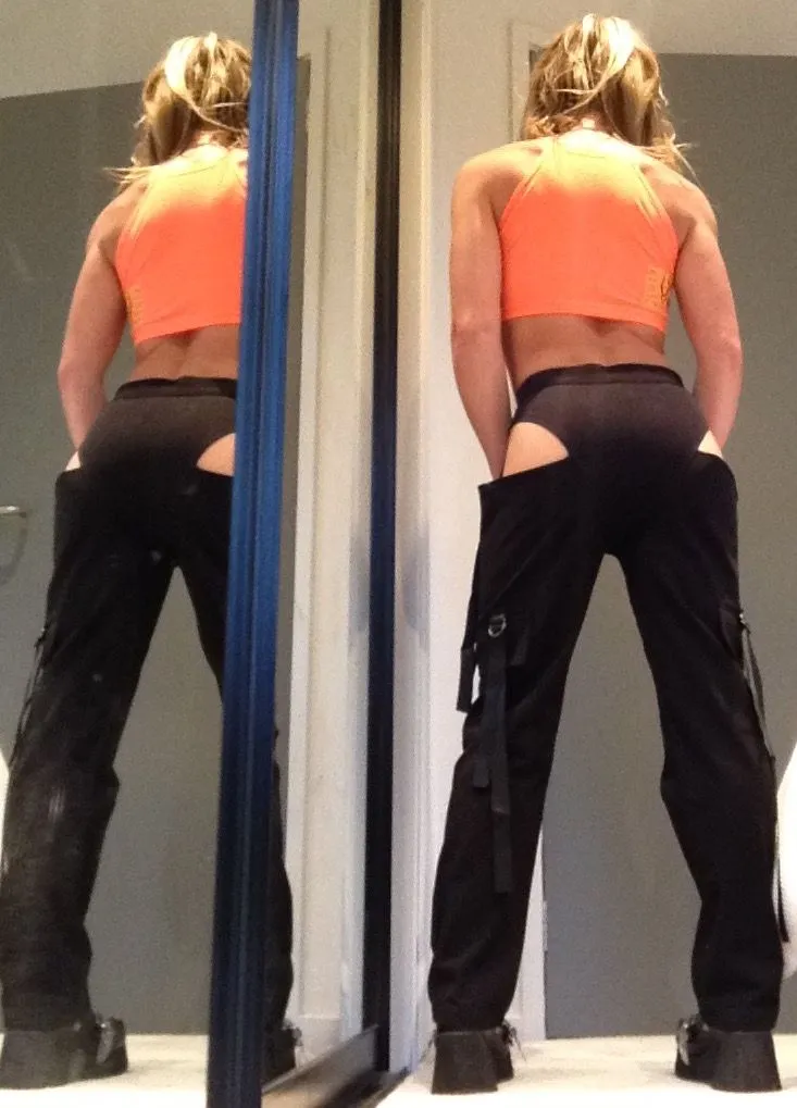Rave Cargo Pants With Cut Out Detailing