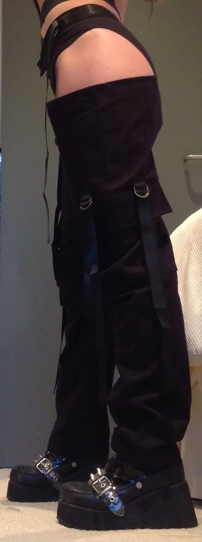 Rave Cargo Pants With Cut Out Detailing