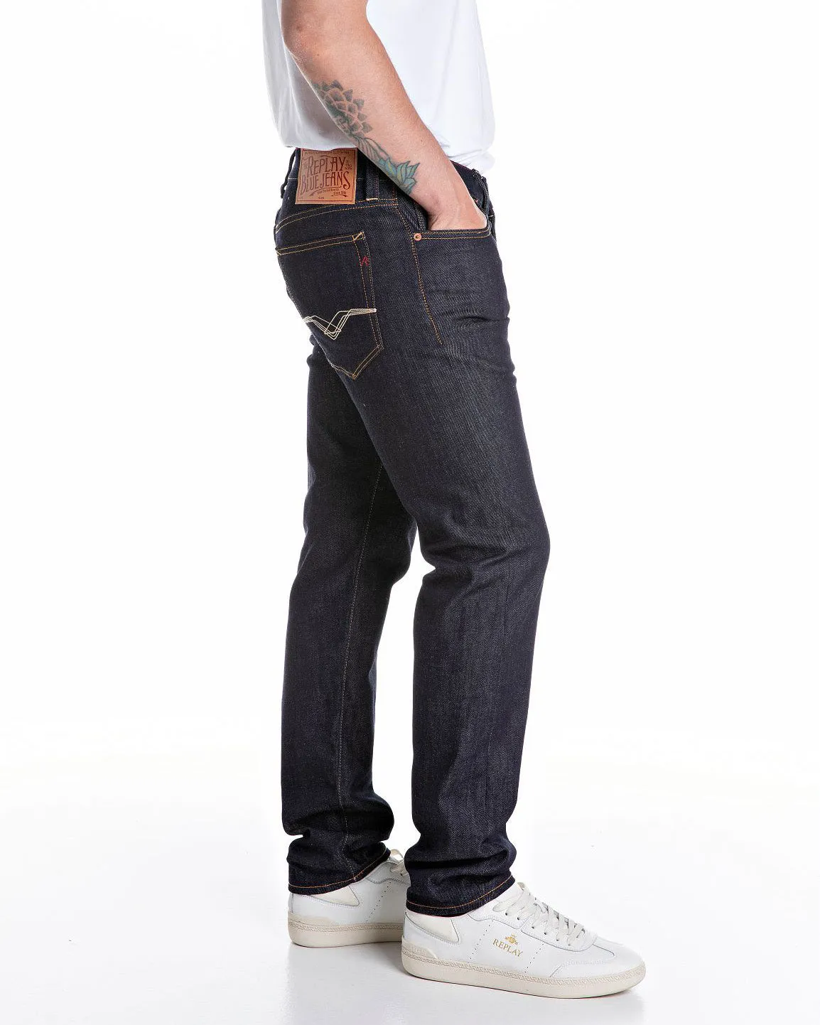 Replay Royal Eagle Neaal Slim Fit Mens Jeans - Dark Blue