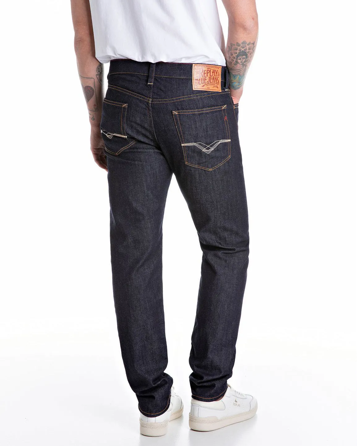 Replay Royal Eagle Neaal Slim Fit Mens Jeans - Dark Blue