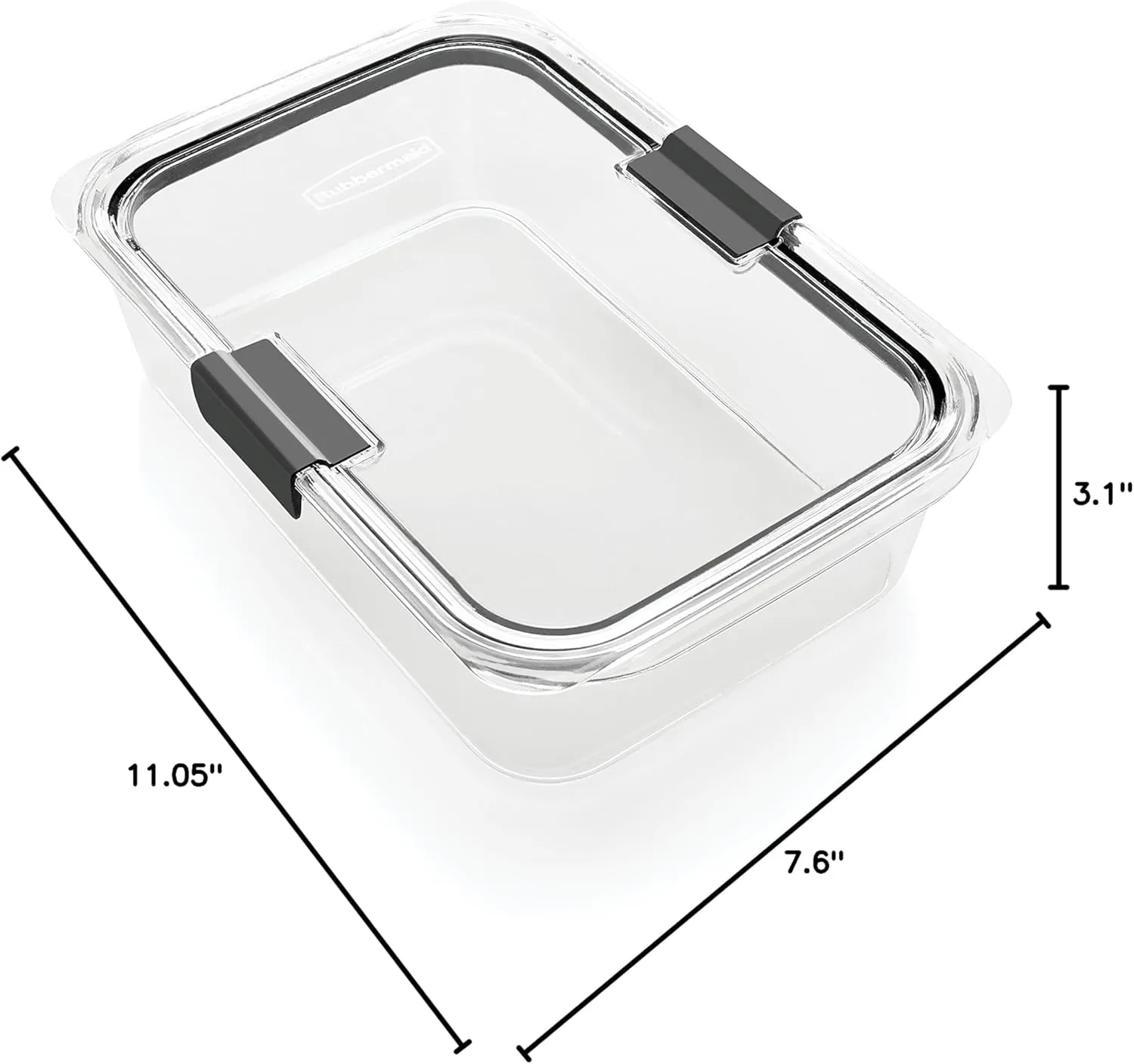 Rubbermaid Brilliance Food Storage Containers, BPA Free, Airtight Lids, Ideal for Lunch, Meal Prep & Leftovers, Set of 5 (3.2 Cup)