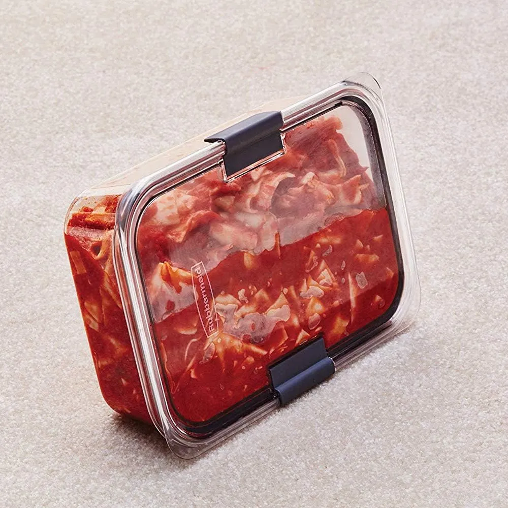 Rubbermaid Brilliance Food Storage Containers, BPA Free, Airtight Lids, Ideal for Lunch, Meal Prep & Leftovers, Set of 5 (3.2 Cup)