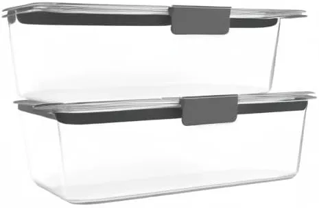 Rubbermaid Brilliance Food Storage Containers, BPA Free, Airtight Lids, Ideal for Lunch, Meal Prep & Leftovers, Set of 5 (3.2 Cup)