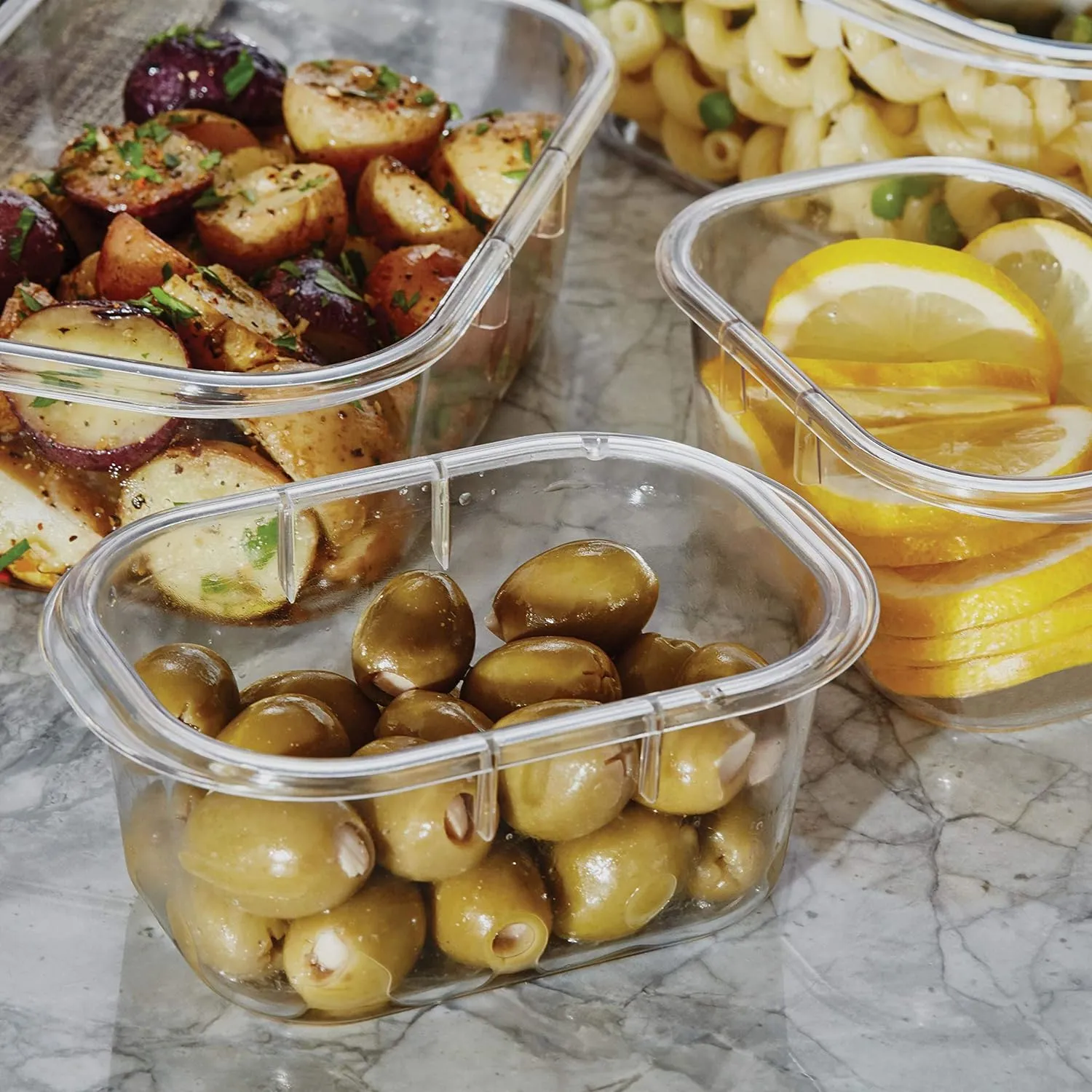 Rubbermaid Brilliance Food Storage Containers, BPA Free, Airtight Lids, Ideal for Lunch, Meal Prep & Leftovers, Set of 5 (3.2 Cup)