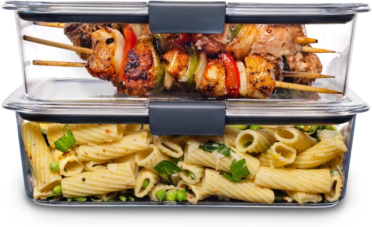 Rubbermaid Brilliance Food Storage Containers, BPA Free, Airtight Lids, Ideal for Lunch, Meal Prep & Leftovers, Set of 5 (3.2 Cup)