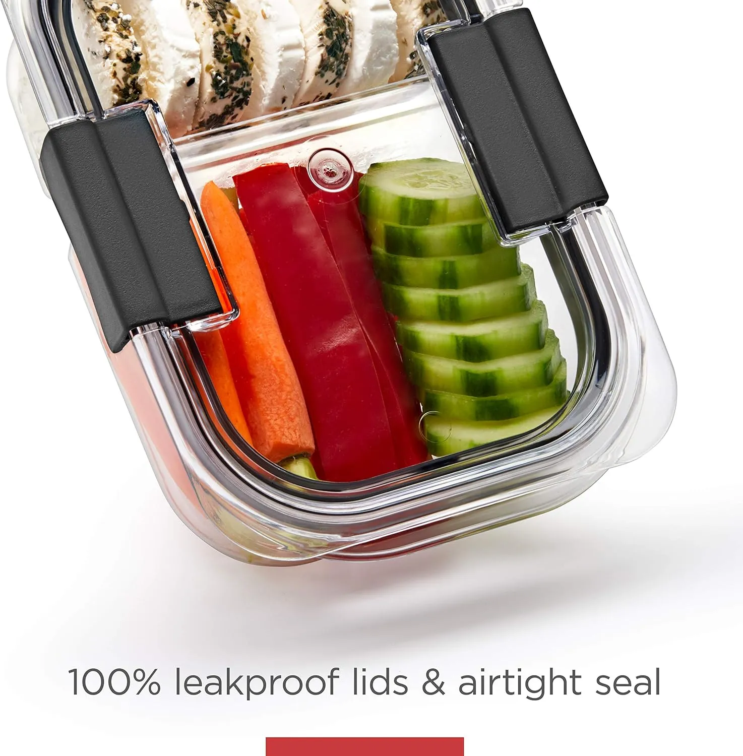 Rubbermaid Brilliance Food Storage Containers, BPA Free, Airtight Lids, Ideal for Lunch, Meal Prep & Leftovers, Set of 5 (3.2 Cup)