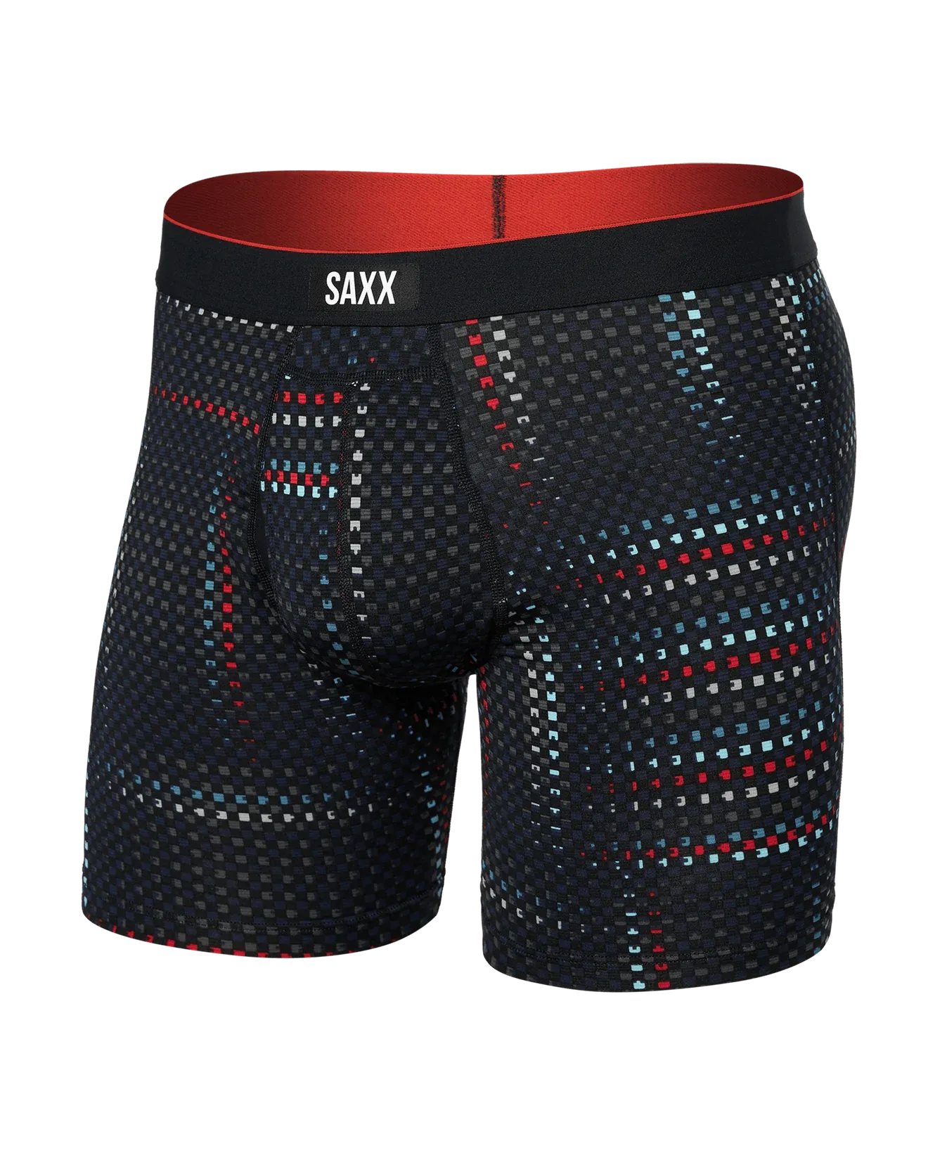 SAXX Multi-Sport Mesh Boxer Brief Fly - Optic Grid - Black - SXBB75F - OGR