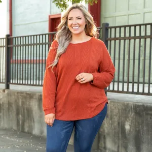 Slouchy Cableknit, Rust