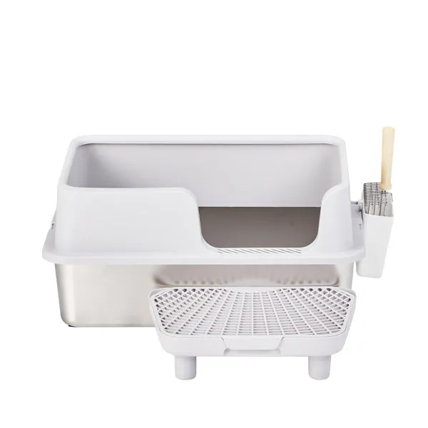 Stainless Steel Cat Litter Box | Extra-Large | Anti-Tracking Design