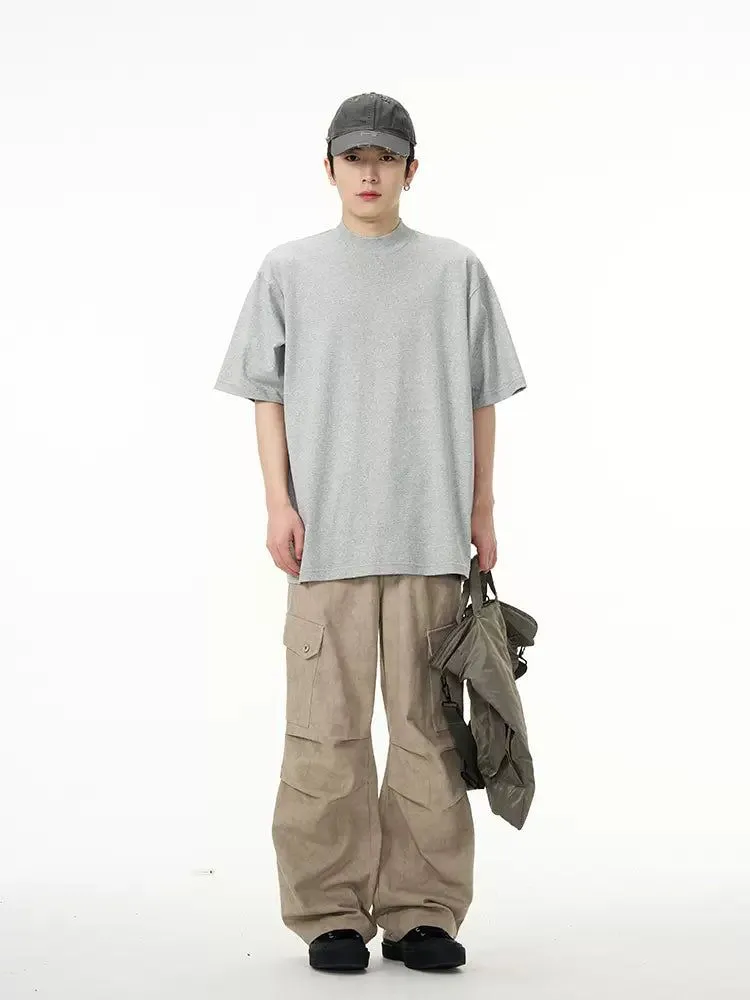 Suede Textured Cargo Pants