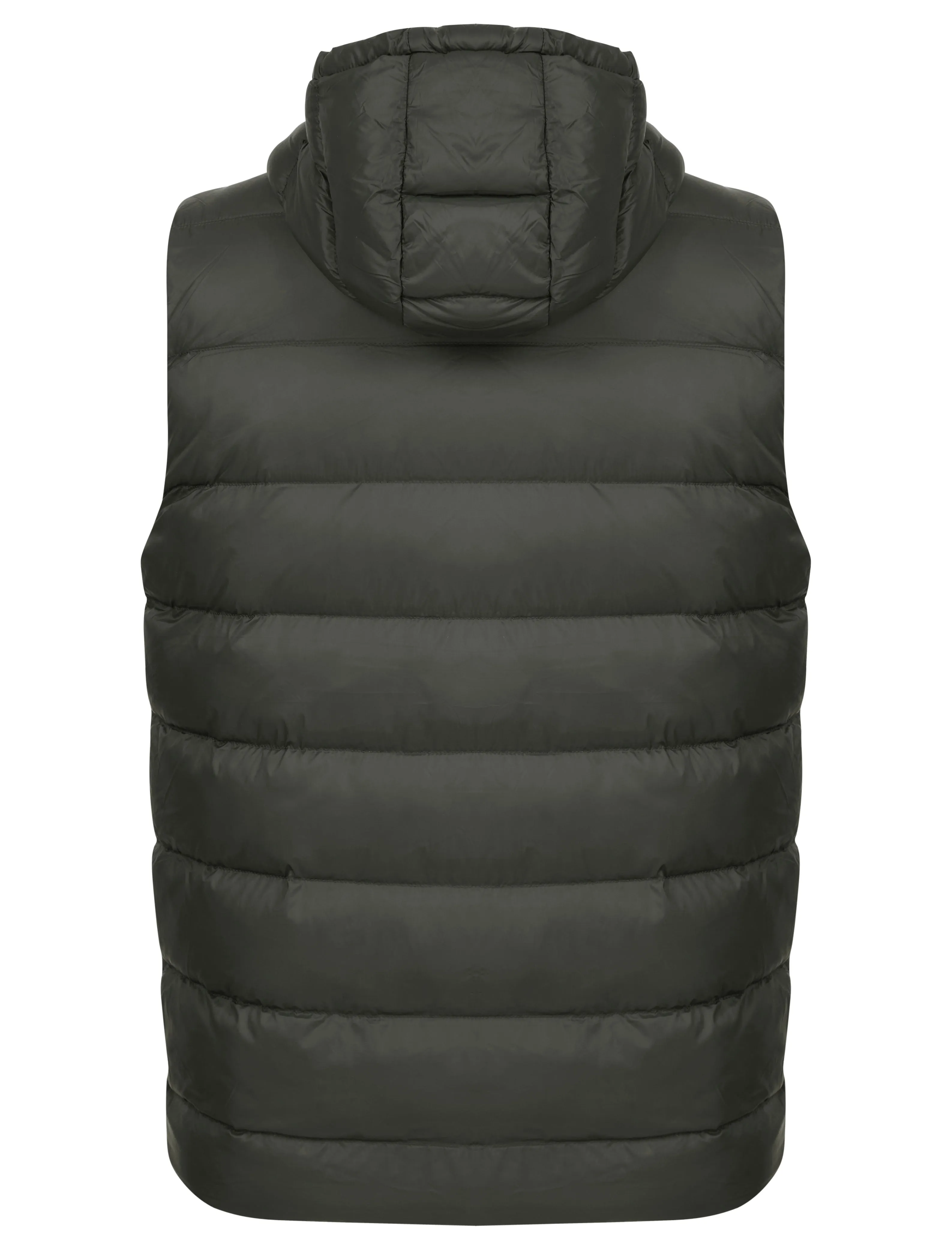Therius Micro Fleece Lined Quilted Puffer Gilet with Hood in Sky Captain Navy - Tokyo Laundry
