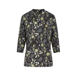 TIGI 22/24 Notch Neck Pin Tuck Detail Top
