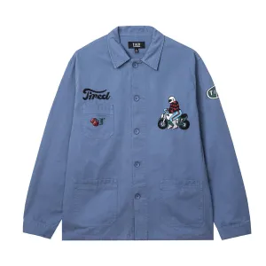 Tired Moto Field Coat - Cadet Blue