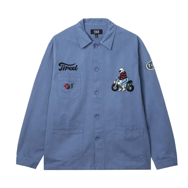 Tired Moto Field Coat - Cadet Blue