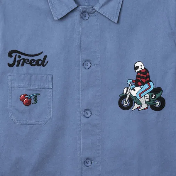 Tired Moto Field Coat - Cadet Blue