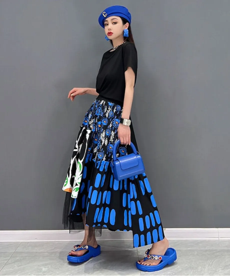 Tulle Layered Flare Skirt