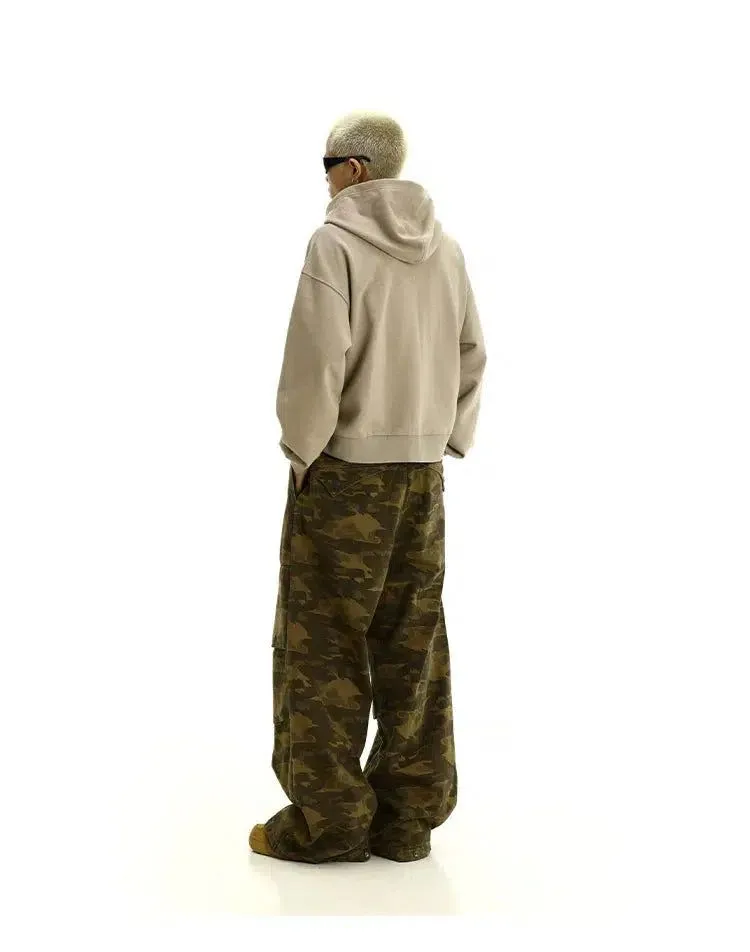 Vibrant Camo Drawstring Cargo Pants