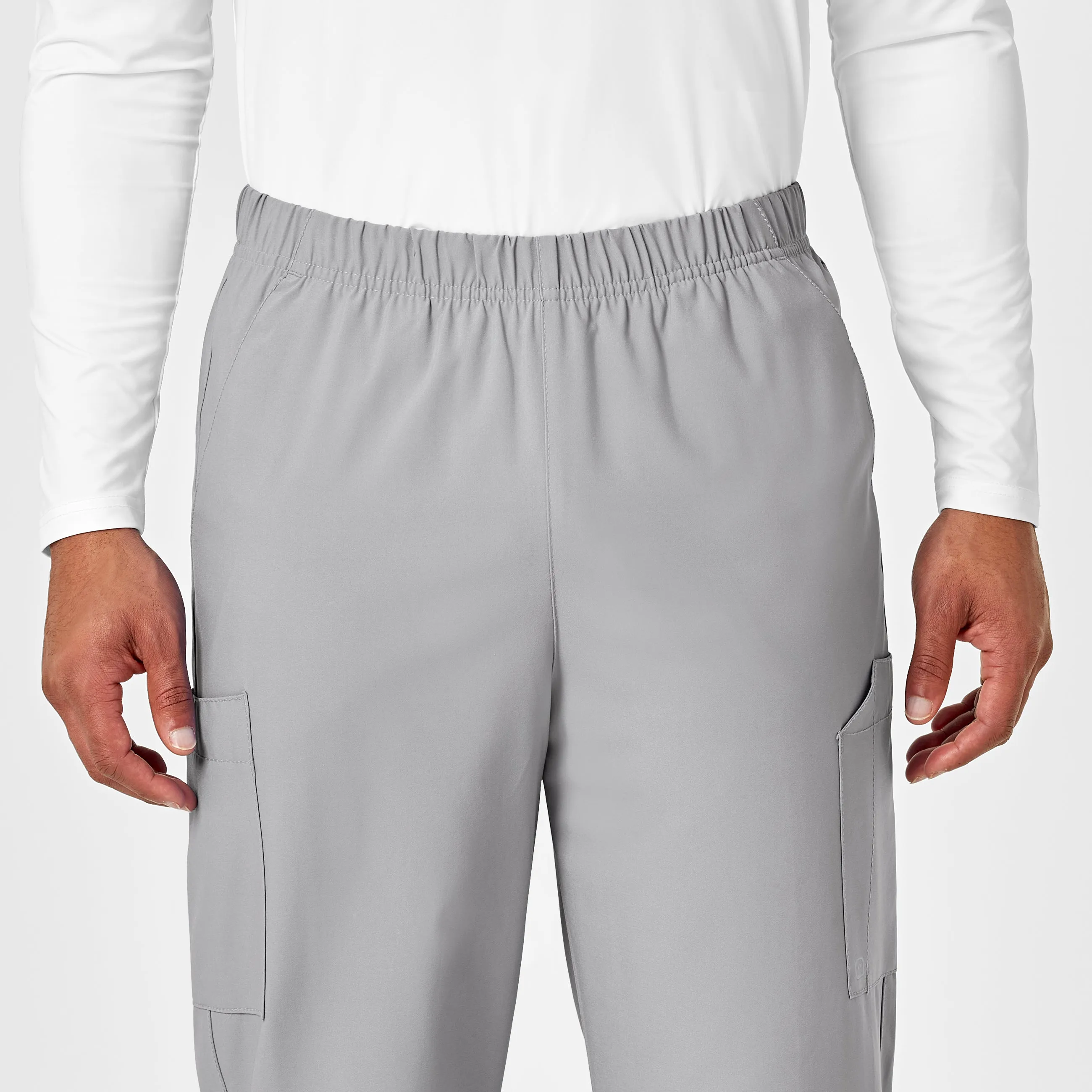 W123 Unisex Multi-Cargo Scrub Pant - Grey