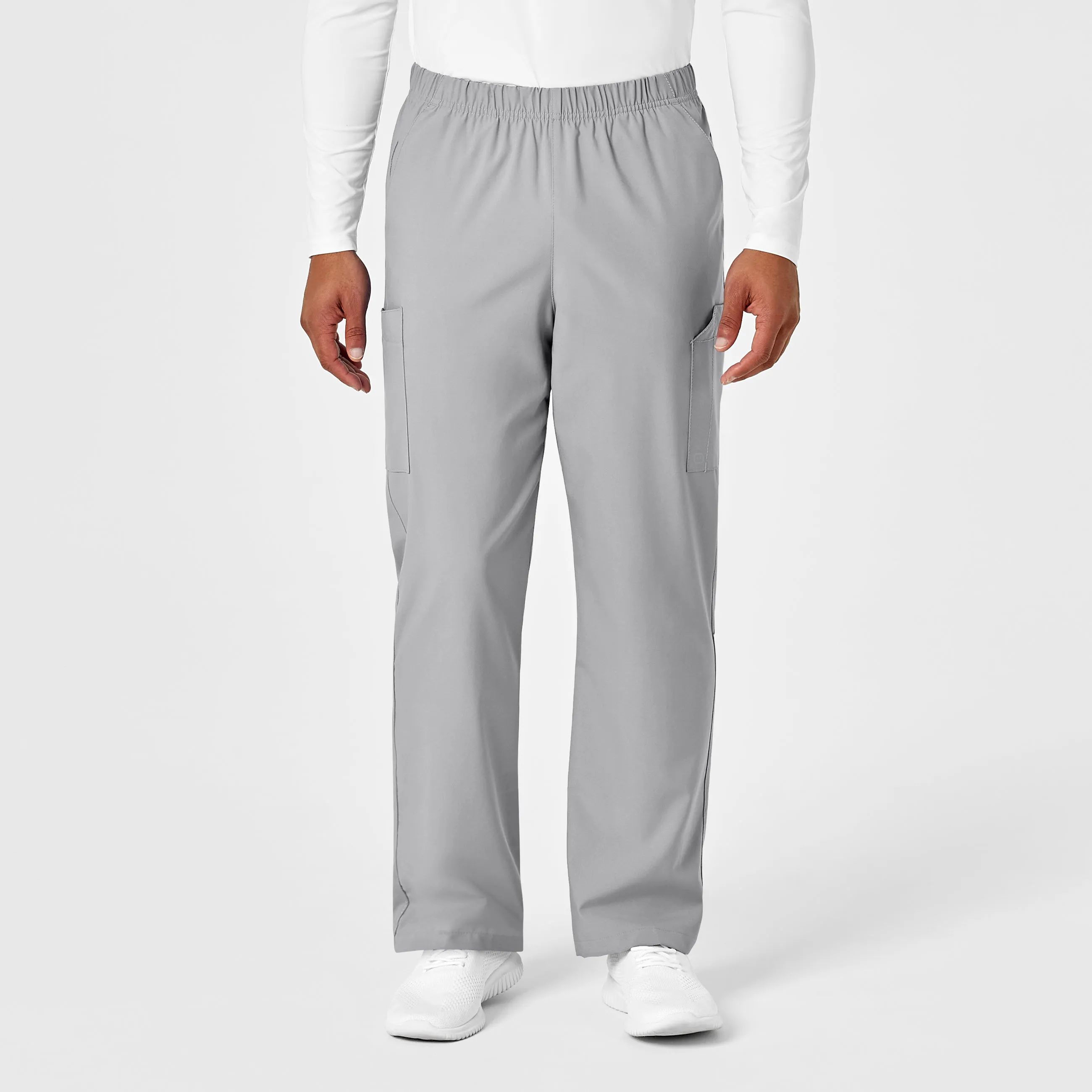W123 Unisex Multi-Cargo Scrub Pant - Grey