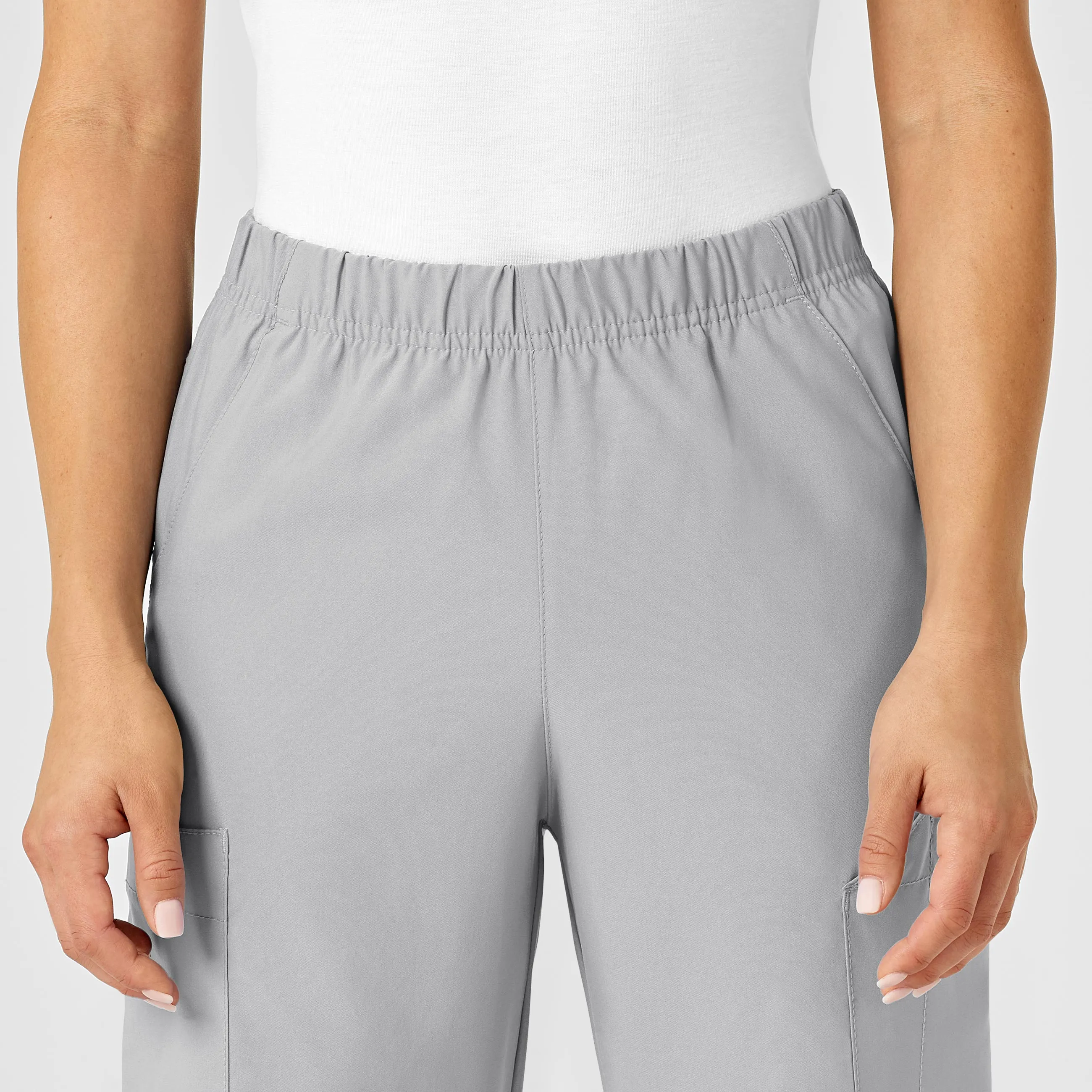 W123 Unisex Multi-Cargo Scrub Pant - Grey