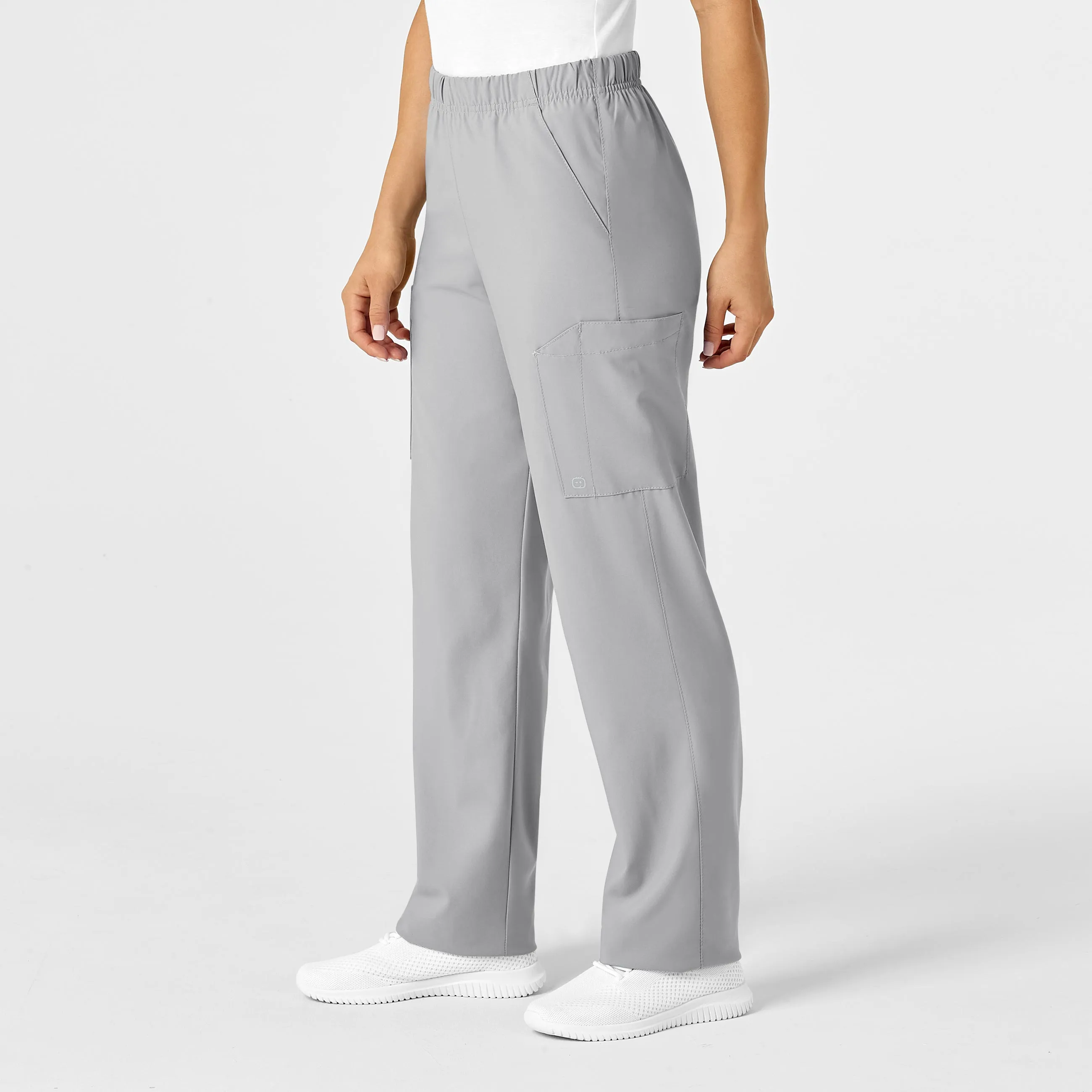 W123 Unisex Multi-Cargo Scrub Pant - Grey