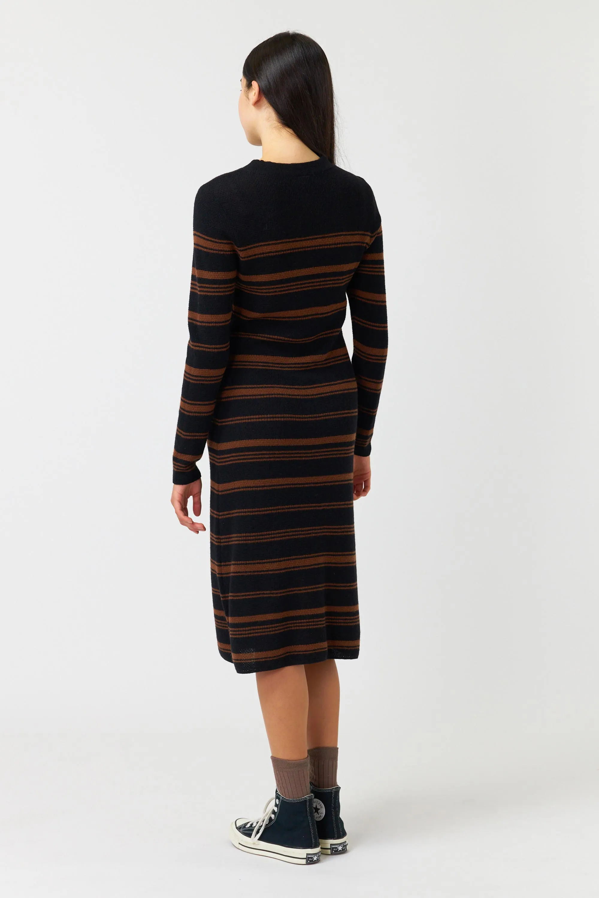 Waffle stripe dress