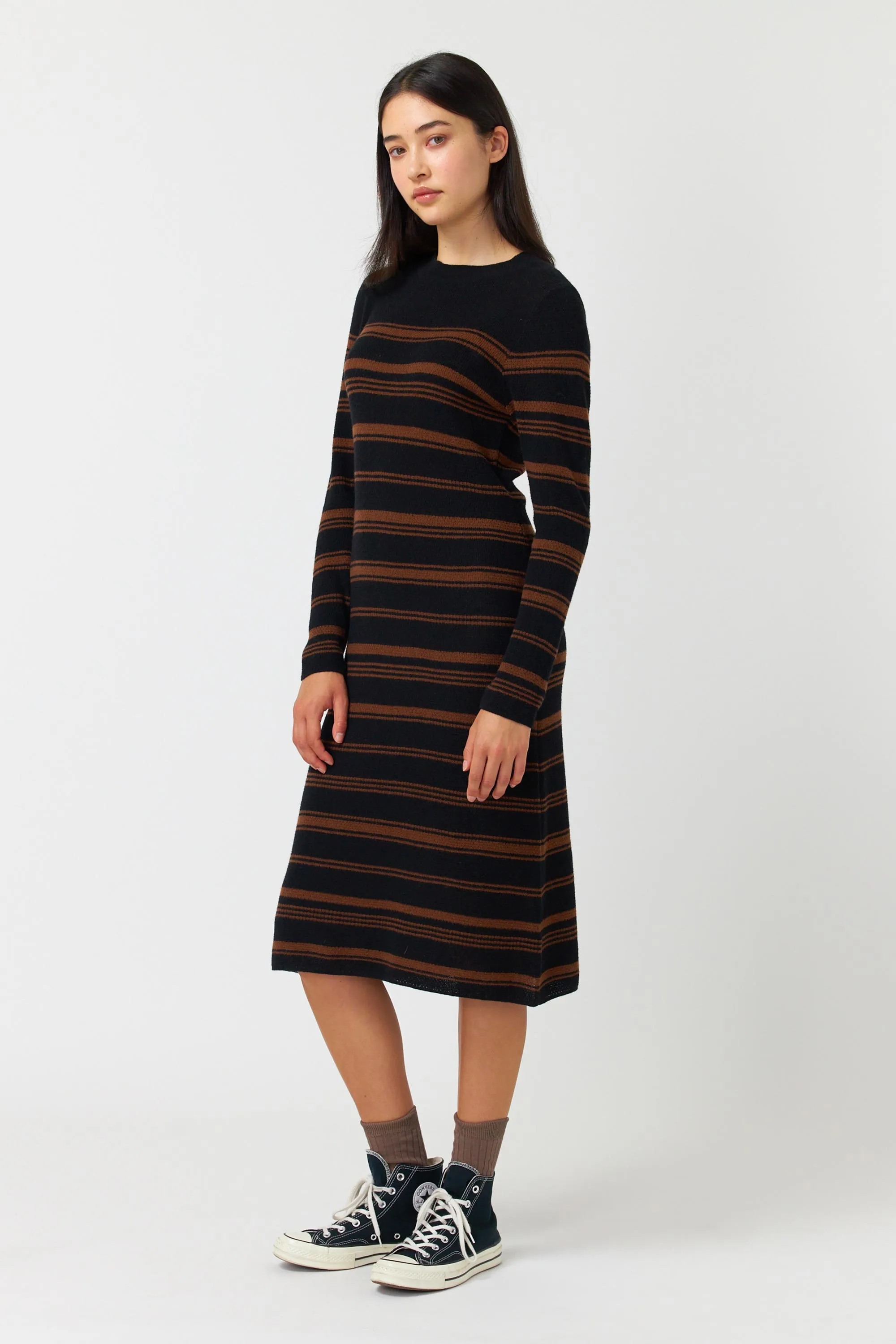 Waffle stripe dress