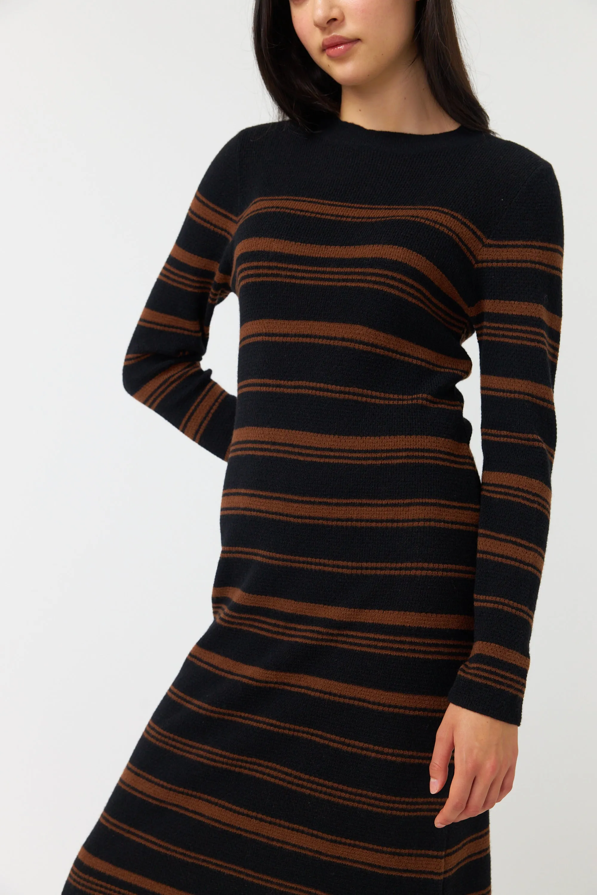 Waffle stripe dress