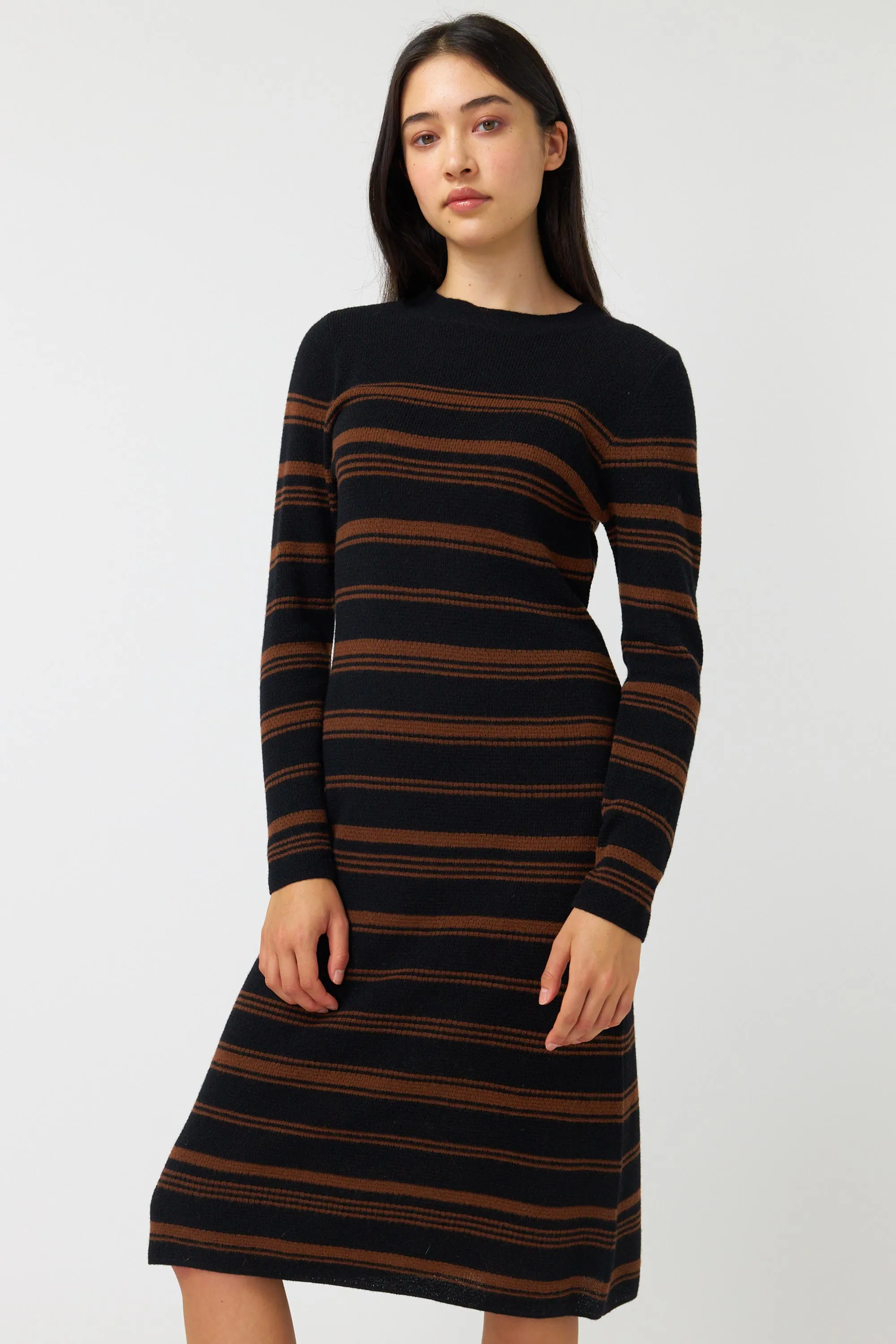 Waffle stripe dress