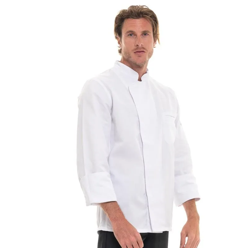 White Long Sleeve Kitchen Coat Energy - ROBUR