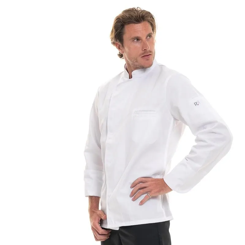 White Long Sleeve Kitchen Coat Energy - ROBUR