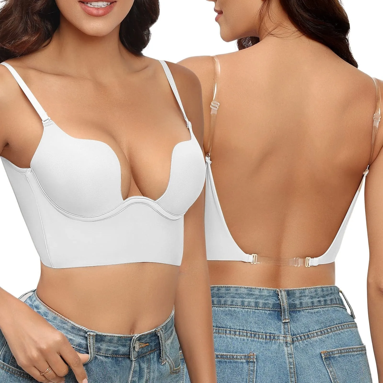 Women's Comfortable Backless Bra - Adjustable, Breathable