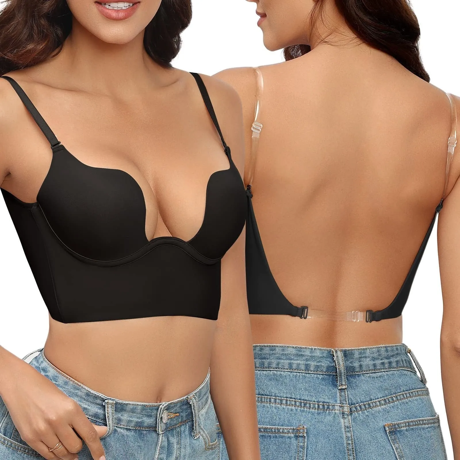 Women's Comfortable Backless Bra - Adjustable, Breathable