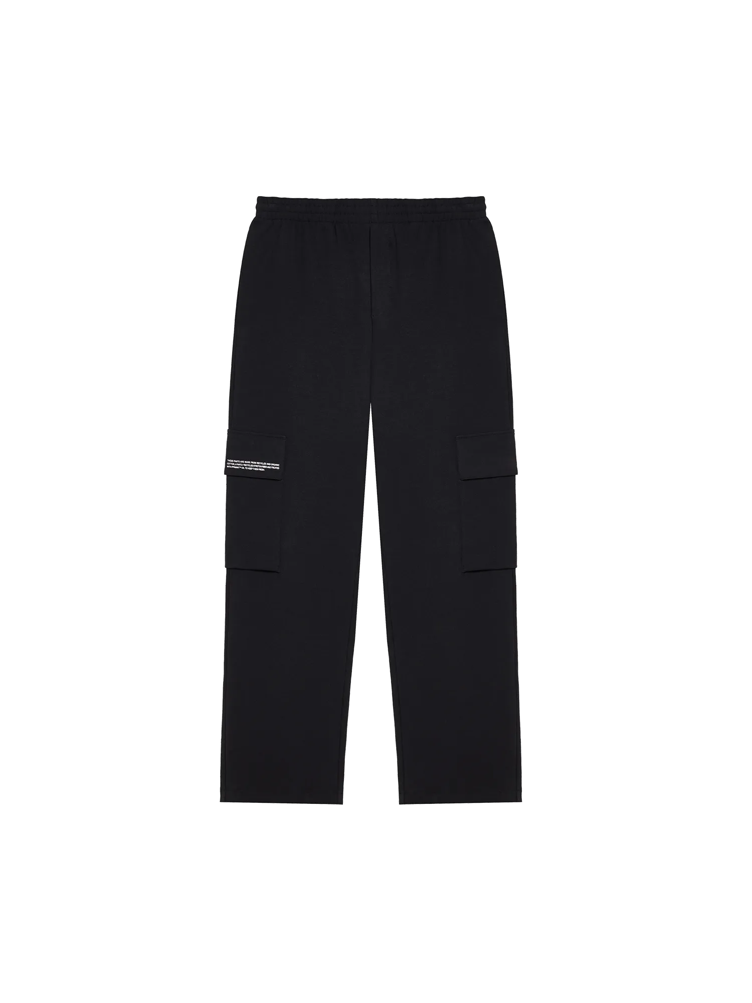 Womens Double Jersey Cargo Track Pants—black