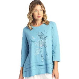 Women's Jess & Jane Cotton Slub Layered Tunic Carb Let's Fly